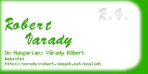 robert varady business card
