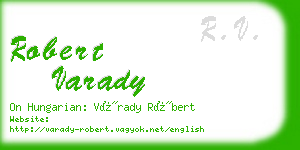 robert varady business card